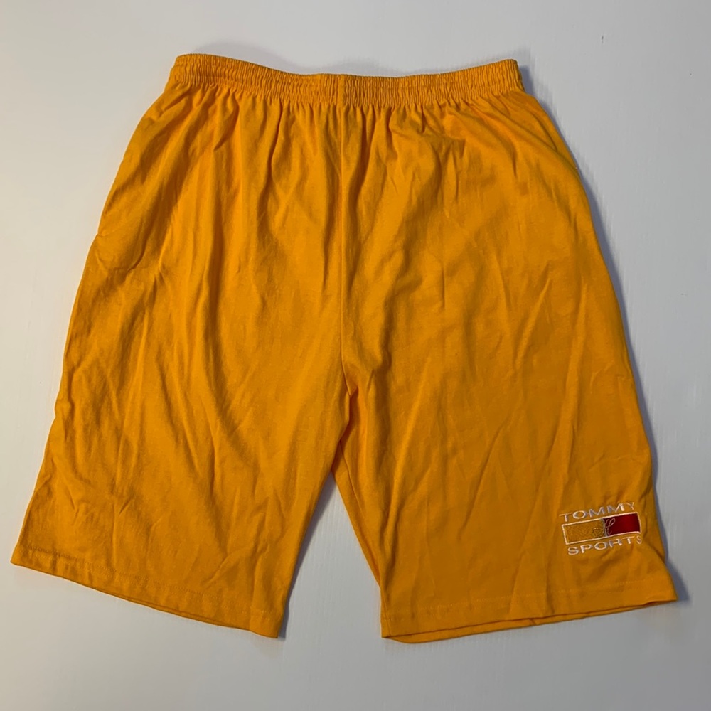 Vintage 90’s Yellow Bootleg Tommy Hilfiger Sports Shorts with Pockets